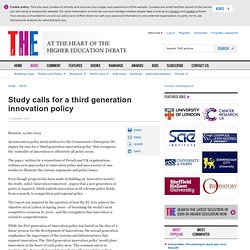 Study calls for a third generation innovation policy