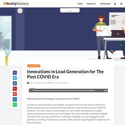 Innovations For Post-Covid-19 Era