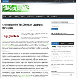 Genohub Launches Next Generation Sequencing Marketplace