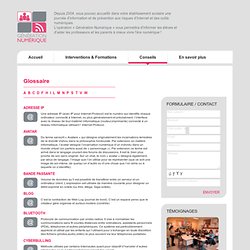Génération Numérique » Glossaire