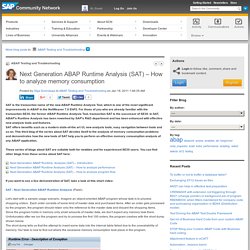 Next Generation ABAP Runtime Analysis (SAT) &#1...