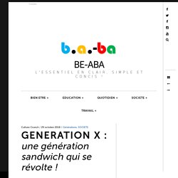 GENERATION X : une génération sandwich qui se révolte ! - BE-ABA