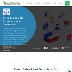 Sales lead generation data scraping