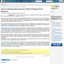How Lead Generation Services Help To Expand Your Business by Winsby Inc