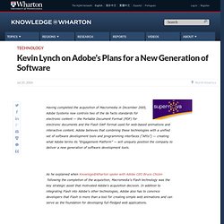 Kevin Lynch on Adobe's Plans for a New Generation of Software