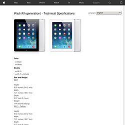 iPad (4th generation) - Technical Specifications