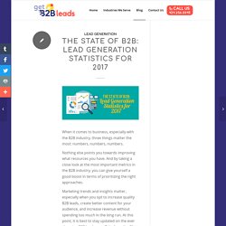 The State of B2B: Lead Generation Statistics for 2017 - GetB2B Leads
