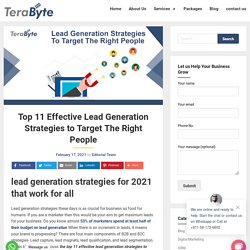 #1 Effective Lead Generation Strategies to Target The Right People