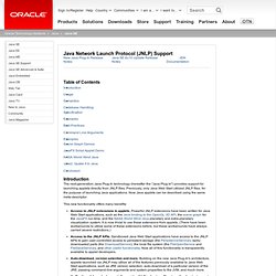 JNLP Support in the Next Generation Java™ Plug-In Technology (introduced in Java