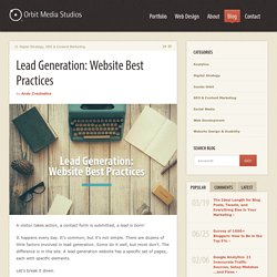 Lead Generation Website Best Practices