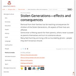Stolen Generations—effects and consequences