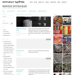 Nervous System – explorations in generative design and natural phenomena » generative