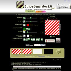 Stripe Generator - ajax diagonal stripes background designer