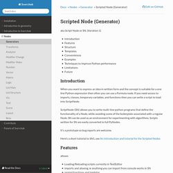 Scripted Node (Generator) — Sverchok 0.5.0 documentation