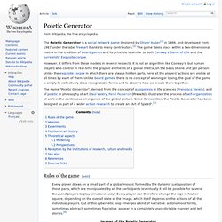 Poietic Generator