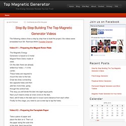 Magnetic Generator Videos – Step By Step Building The Magnetic Energy Generator