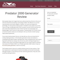 Predator 2000 Generator Review - HomeGuidesPal