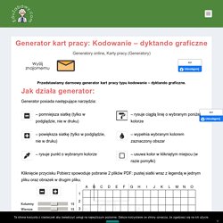 Darmowy generator kart pracy online: Kodowanie, dyktando graficzne PDF