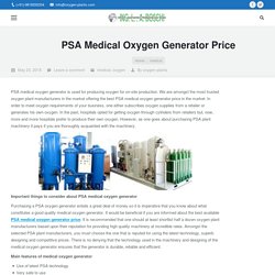 PSA Oxygen Generator Price India, Medical Oxygen Generator Manufacturers in India