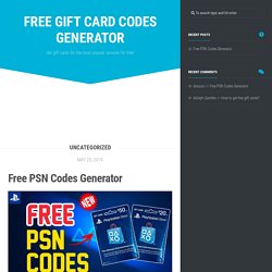 Free PSN Codes Generator (PlayStation Network Card Generator)