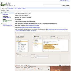 jule - Code generator in Java