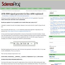AVR-DDS signal generator in-line ASM explained