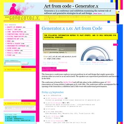 Generator.x Generator.x 1.0: Art from Code