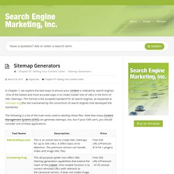 Sitemap Generators - Search Engine Marketing, Inc. - The BookSearch Engine Marketing, Inc. — The Book