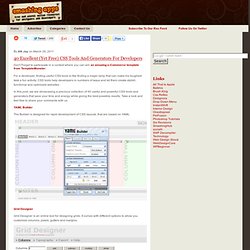 40 Excellent (Yet Free) CSS Tools And Generators For Developers