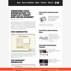 Awesome CSS3 generators to simplify front end development