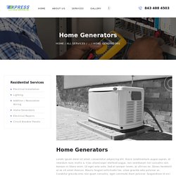 Home Generators – Express Electrical Services Inc