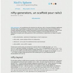 nifty-generators, un scaffold pour rails3
