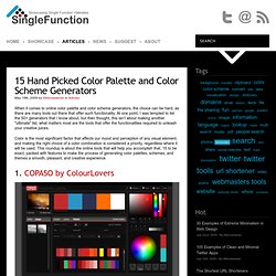 15 Hand Picked Color Palette and Color Scheme Generators