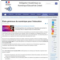 Dane de Créteil - États généraux du numérique pour l’éducation