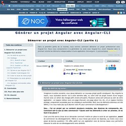 Générer projet Angular avec Angular-CLI