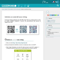 Générer un code QR avec Unitag