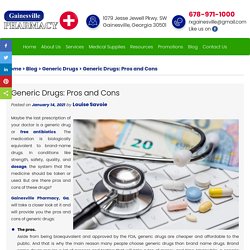 Generic Drugs: Pros and Cons