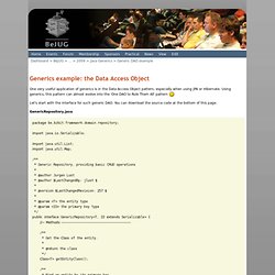 Generic DAO example - BeJUG - The Belgian Java User Group