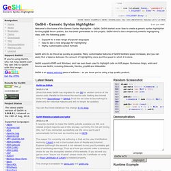 GeSHi - Generic Syntax Highlighter