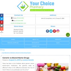 Generic vs Brand-Name Drugs