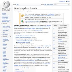 Generic top-level domain