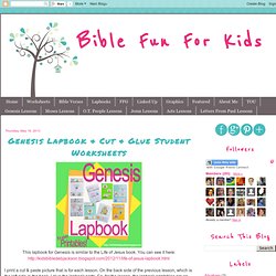 Genesis Lapbook & Cut & Glue Student Worksheets