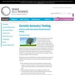 Genetic Ancestry Testing