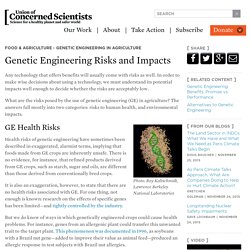 Genetic Engineering Risks and Impacts