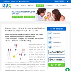 Genetic Reconstruction DNA Test