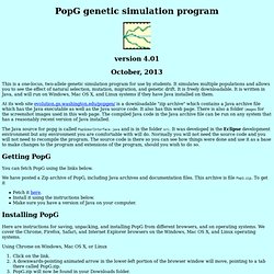 PopG Genetic Simulation Program