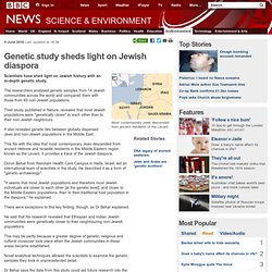 Genetic study sheds light on Jewish diaspora