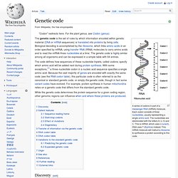 Genetic code