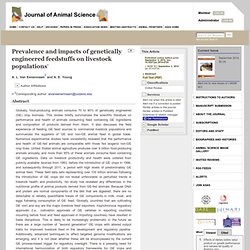 Prevalence and impacts of genetically engineered feedstuffs on livestock populations