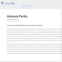 Geneva Parks - Clock Parts.com